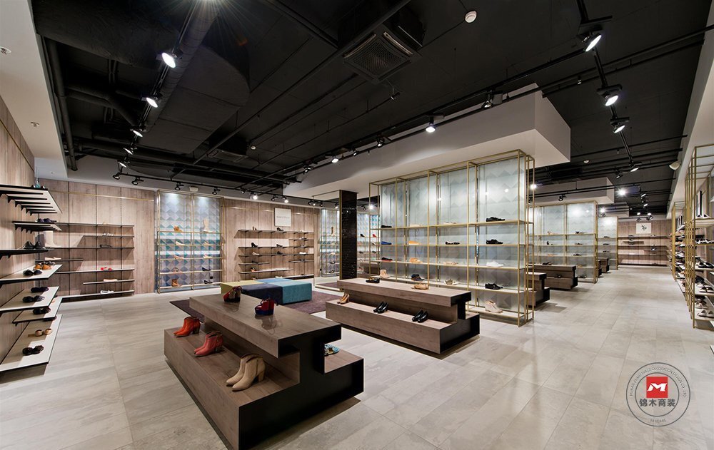 熱風(fēng)鞋店|新潮流鞋店面裝修設(shè)計(jì)效果 - 長沙錦木裝飾工程設(shè)計(jì)